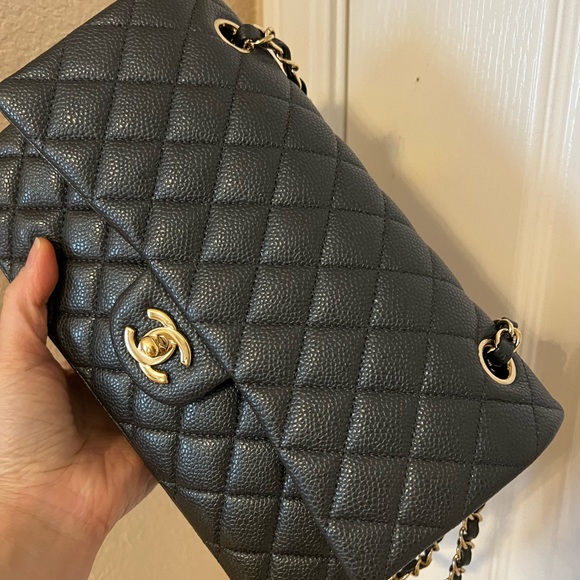 Chanel classic iridescent Dark gray 25 series. Very good condition - Picture 10 of 16